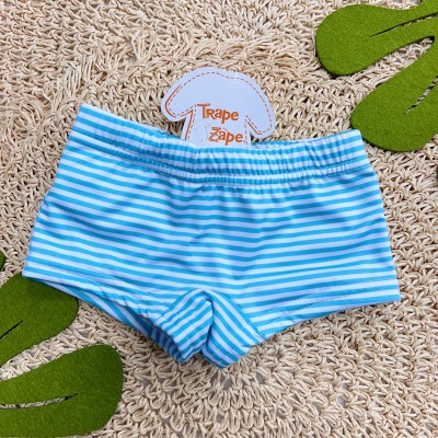  Praia Blusa Nice Day Pinguim com Proteção UV50+ e Sunga - Azul e Laranja